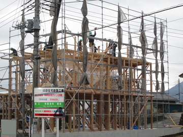 カネカのお家　ゼロStyle　中之条町新築工事祝上棟　T様邸　ｿｰﾗｰｻｰｷｯﾄ